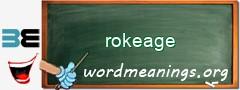 WordMeaning blackboard for rokeage